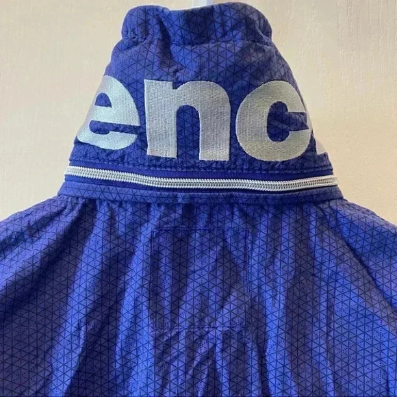 Bench Barbecue Windbreaker Jacket  Cropped Purple Black Geometric Print XS - Picture 11 of 15